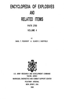 Encyclopedia of Explosives and Related Items