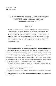 A 2. 79 competitive online algorithm for two processor real-time systems with uniform value density
