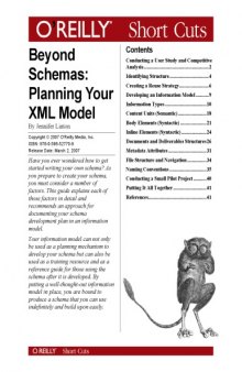 Beyond schemas : planning your XML model