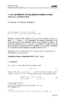 A ABS algorithm for solving singular nonlinear system with space transformation