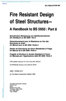 Fire resistant design of steel structures: a handbook to BS 5950