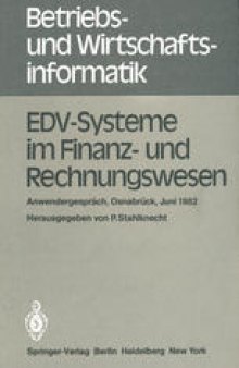 EDV-Systeme im Finanz- und Rechnungswesen: Anwendergespräch Osnabrück, 8. – 9. Juni 1982