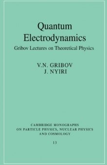 Gribov's lectures on quantum electrodynamics