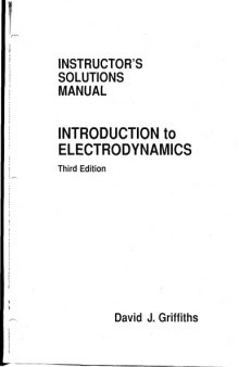 Introduction to Electrodynamics — Instructor's Solutions Manual