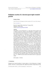 Radiation reaction of aclassicalquasi-rigidextended particle