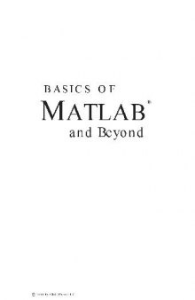 Basics of MATLAB and Beyond