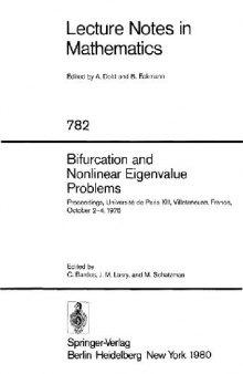 Bifurcation and Nonlinear Eigenvalue Problems: Proceedings