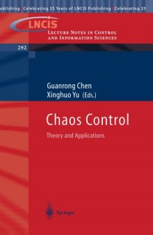 Chaos Control: Theory and Applications