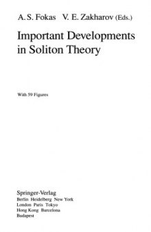Important developments in soliton theory