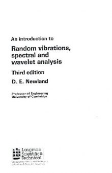 An Introduction to Random Vibration, Spectral and Wavelet Analysis