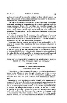Note on a Pneumatic Method of Measuring Variations of the Acceleration of Gravity (1920)(en)(4s)