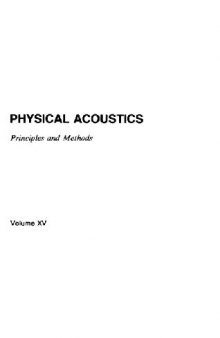 Physical Acoustics: Principles and Methods