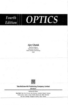 Optics, 4th edition