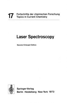Laser Spectroscopy Second Enlarged Edition