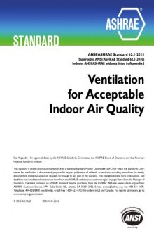 ANSI-ASHRAE Standard 62.1-2013 Ventilation for Acceptable Indoor Air Quality