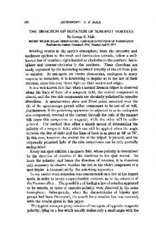 The Direction of Rotation of Sun-Spot Vortices (1915)(en)(3s)