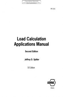 Load Calculation Applications Manual, 2nd Ed. -- SI