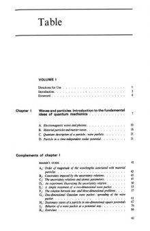 The table of contents for Quantum Mechanics by C.Cohen-Tannoudji,B.Diu,F.Laloe