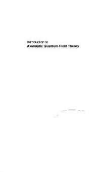 Axiomatic Quantum Field Theory
