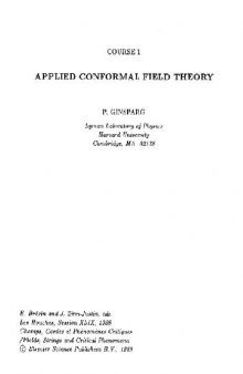 Applied conformal field theory
