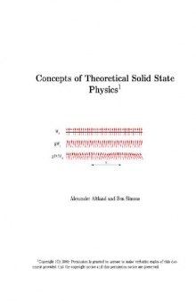 Concepts of theoretical solid state physics