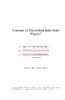 Concepts of theoretical solid state physics