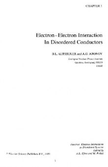 Electron-electron interaction in disordered conductors