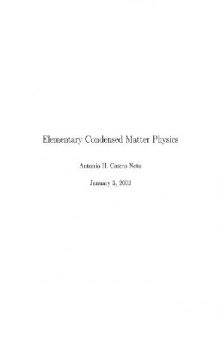 Elementary condensed matter physics