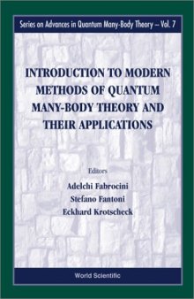 Introduction to modern methods in quantum many-body theory