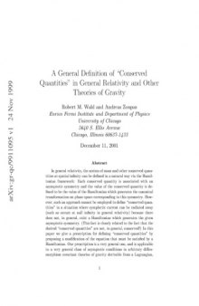 General Definition of Conserved Quantities in General Relativity and Other Theories of Gravity