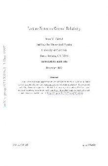 Lecture Notes on General Relativity (1997)(en)(238s)