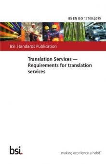 BS EN ISO 17100-2015: Translation Services — Requirements for translation services