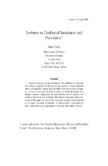 Conformal invariance and percolation