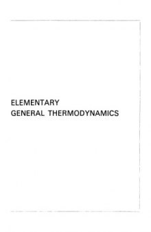 Elementary General Thermodynamics