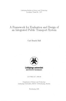 A framework for evaluation and design of an integrated public transport system