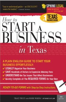 Start a Business in Texas, 5e (Legal Survival Guides)