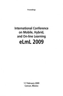 2009 International Conference on Mobile, Hybrid, and On-line Learning (El&ml 2009)