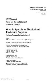 315-1975 R1993) IEEE Graphic Symbols for Electrical and Electronic Diagrams Including Reference Designation Letters) Bound with its Supplement 315-1986 R1993 