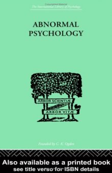 Abnormal Psychology (International Library of Psychology)