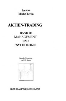 Aktien-Trading, Bd.2, Management und Psychologie: BD II