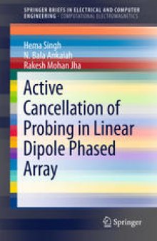 Active Cancellation of Probing in Linear Dipole Phased Array