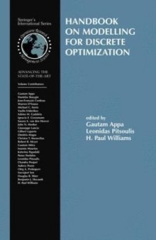 Handbook on Modelling for Discrete Optimization (International Series in Operations Research & Management Science)