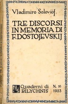 Tre discorsi in memoria di F. Dostoevskij