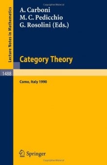 Category Theory: Proceedings of the International Conference held in Como, Italy, July 22-28, 1990