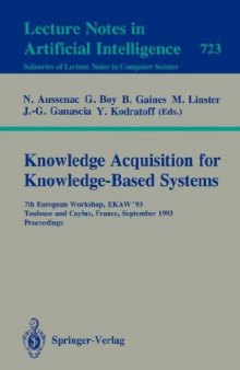 Knowledge Acquisition for Knowledge-Based Systems: 7th European Workshop, EKAW '93 Toulouse and Caylus, France September 6–10, 1993 Proceedings