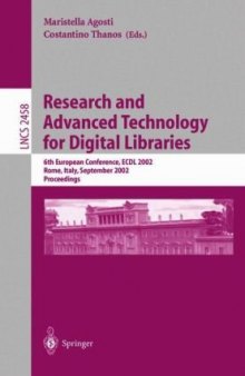 Research and Advanced Technology for Digital Libraries: 6th European Conference, ECDL 2002 Rome, Italy, September 16–18, 2002 Proceedings