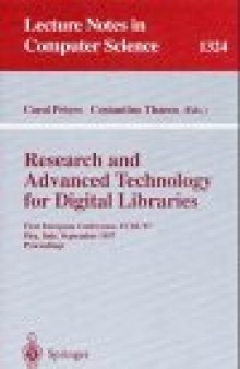 Research and Advanced Technology for Digital Libraries: First European Conference, ECDL'97 Pisa, Italy, September 1–3, 1997 Proceedings