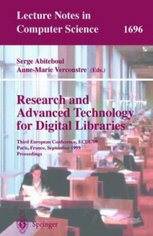 Research and Advanced Technology for Digital Libraries: Third European Conference, ECDL’99 Paris, France, September 22–24, 1999 Proceedings