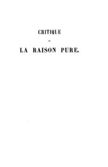 Critique de la raison pure: Tome 1 (French Edition)