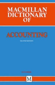 Macmillan Dictionary of Accounting